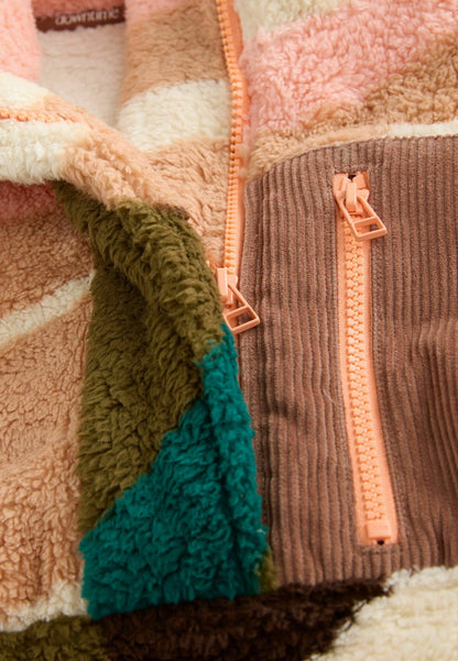Next BORG - Fleece Jumper - Orange Green Abstract Print