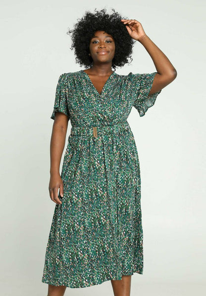  LONGUE MC CACHE COEUR CEINTURE - Freizeitkleid - Green