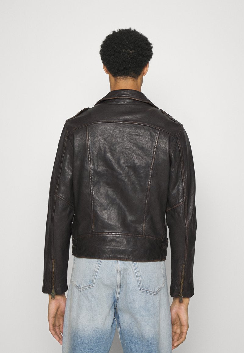 AllSaints LUCA BIKER - Lederjacke - Black