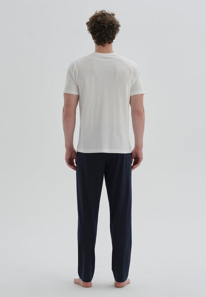  Nachtwäsche Set - Grey, Off-white