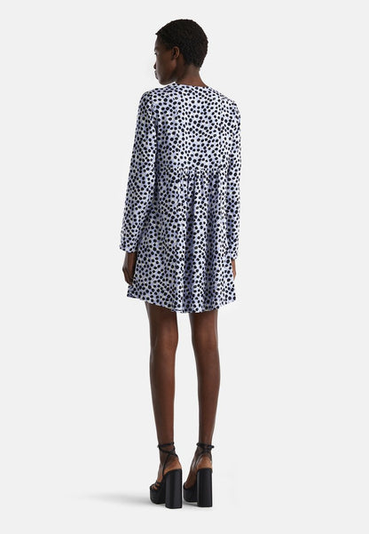 United Colors Of Benetton PATTERNED - Freizeitkleid - Light Blue