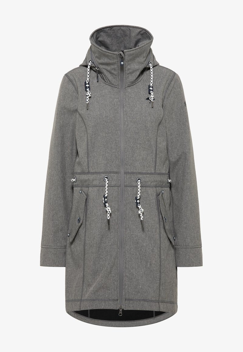 Schmuddelwedda Regenjacke / Wasserabweisende Jacke - Grau Melange Aop