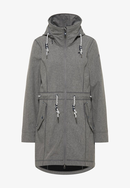 Schmuddelwedda Regenjacke / Wasserabweisende Jacke - Grau Melange Aop