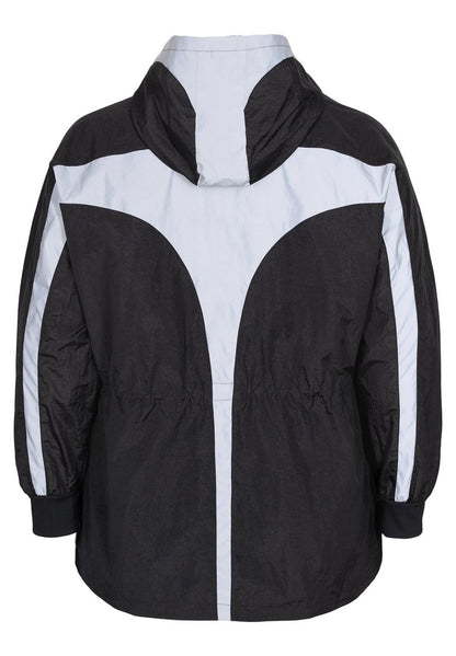  WITH REFLECTIVE DETAILS AND ADJUSTABLE WAIST - Trainingsjacke - Black W Reflex