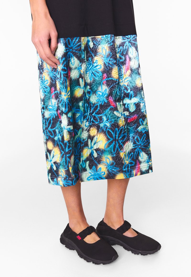  Jerseykleid - Graffiti Flowers Blue