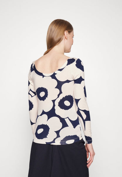 Marimekko LIAANI UNIKKO - Langarmshirt - Dark Blue/grey