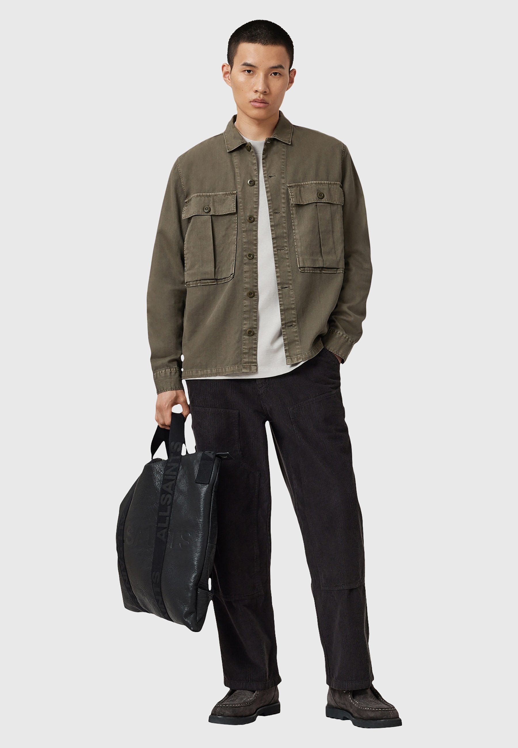 AllSaints CREW - Basic T-shirt - Grey