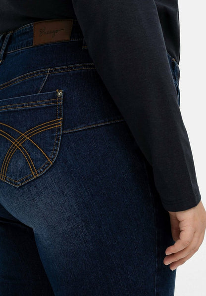Sheego Jeans Slim Fit - Dark Blue Denim