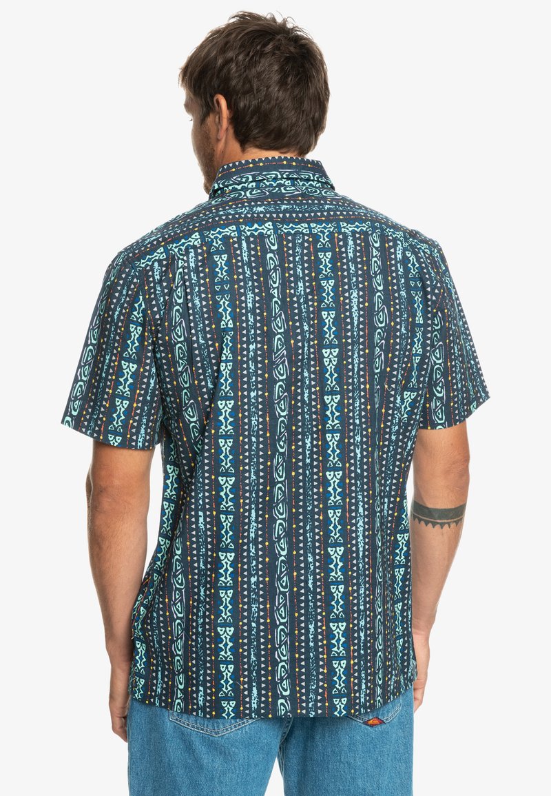 Quiksilver TRACKS - KURZÄRM - Hemd - Midnight Navy Tracks