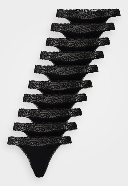 Anna Field 10 PACK - Thong - Black