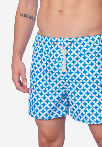  AMALFI - Badeshorts - Blu E Bianco
