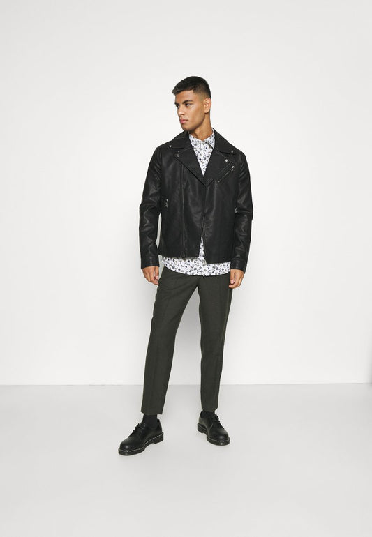 Only & Sons ONSAKSEL BIKER JACKET - Kunstlederjacke - Black