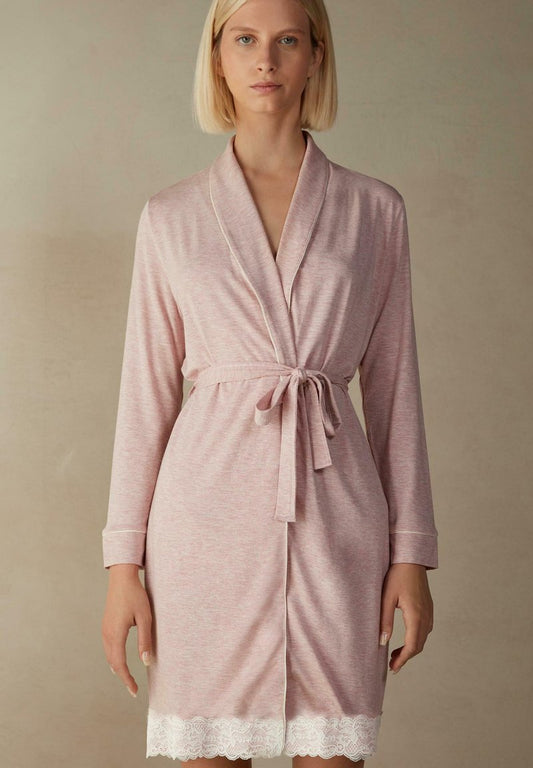 Intimissimi AUS MIT DETAILS - Bademantel - Hellrosa Meliert