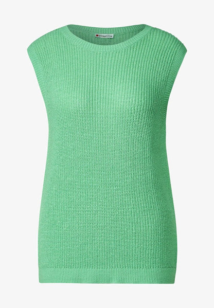 STREET ONE UNIFARBE - Strickpullover - Grün