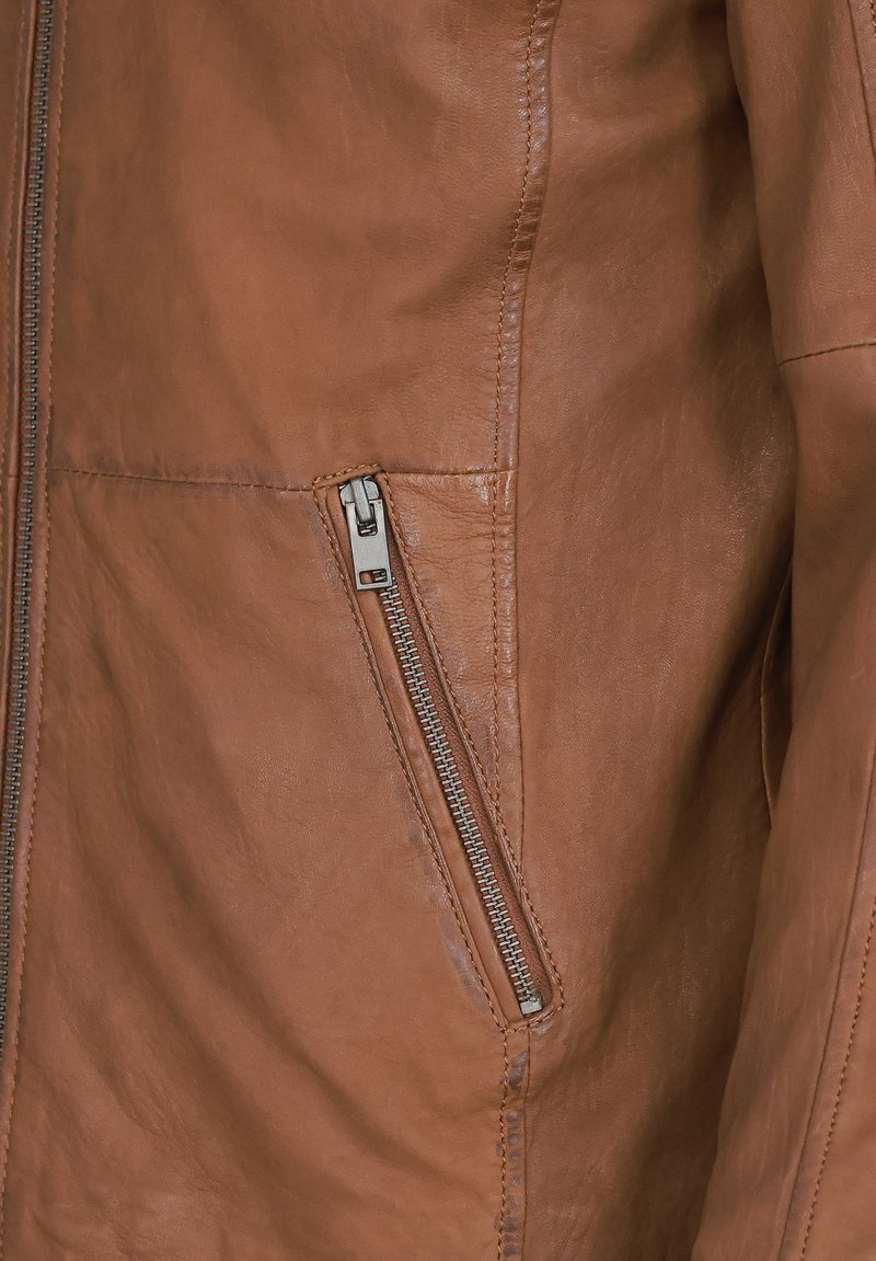  Lederjacke - Cognac