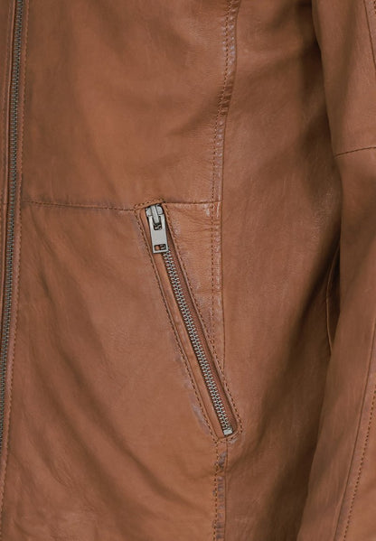  Lederjacke - Cognac
