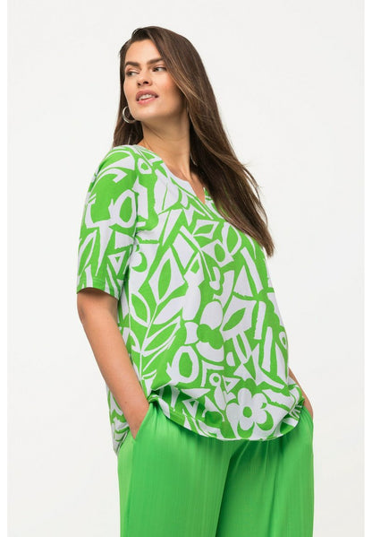 Ulla Popken MANCHES COURTES - Bluse - Vert Pomme