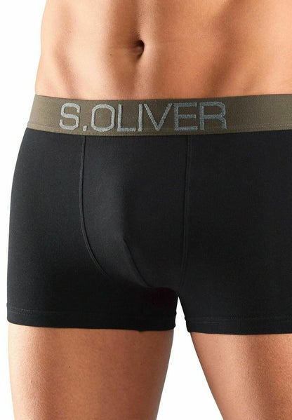 S.Oliver RETRO 4PACK - Panties - Schwarz Khaki Schwarz Bordeaux Schwarz Blau Schwarz Grau