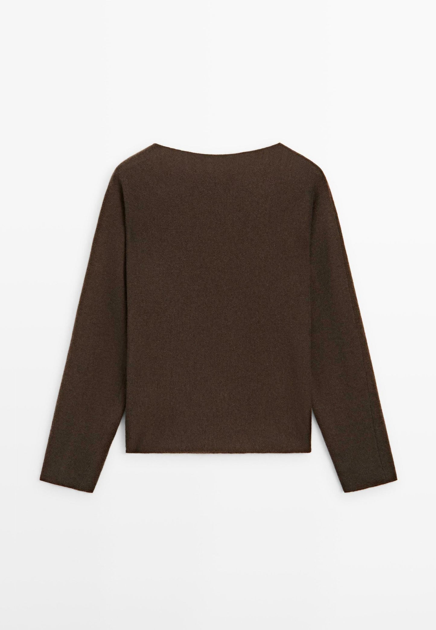 Massimo Dutti BOAT NECK WITH RAGLAN SLEEVE - Jumper - Dark Brown