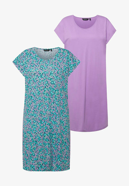 Ulla Popken 2 PACK - Nachthemd - Lavender