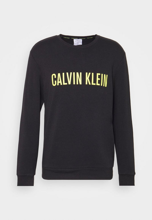 CALVIN KLEIN UNDERWEAR INTENSE POWER LOUNGE - Nachtwäsche Shirt - Black/citrina