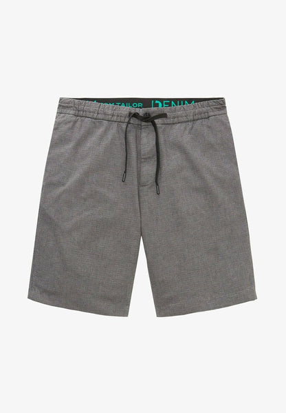 TOM TAILOR Denim Shorts - Black Grey Bean Dobby