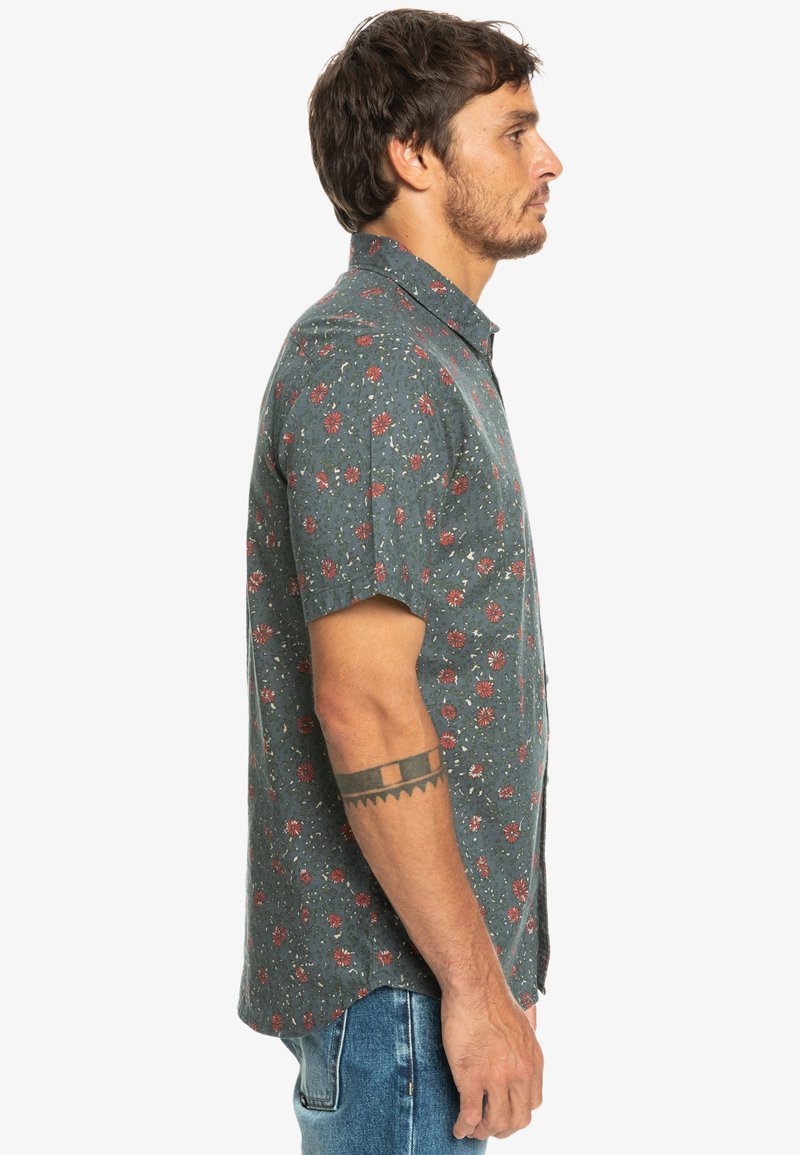 Quiksilver MELLOW FUZZ -KURZÄRMLIGES - Hemd - Dark Slate Mellow Fuzz
