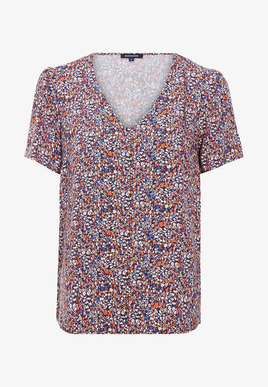  MIT KURZEN ÄRMELN - T-Shirt Print - Bleu Marine