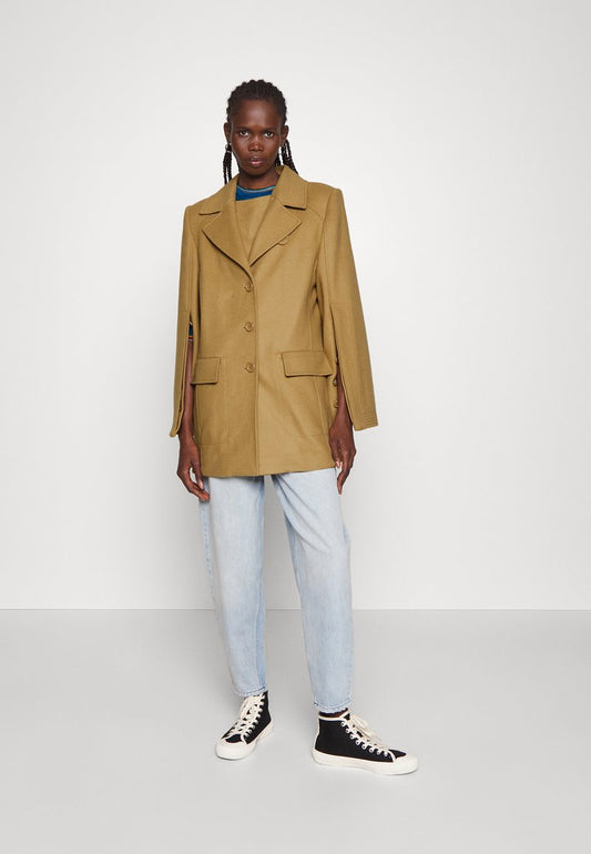 Alberta Ferretti LONG JACKET - Kurzmantel - Beige