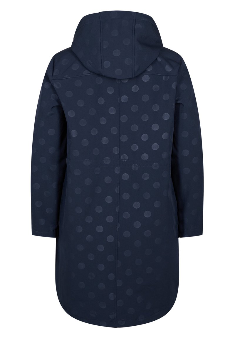 Zizzi WITH A DETACHABLE HOOD - Regenjacke / Wasserabweisende Jacke - Navy