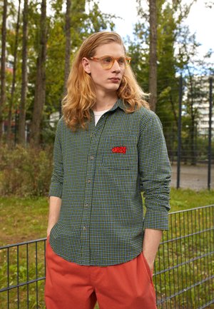 Obey Clothing LANGARM ANDREW - Hemd - Dark Cedar Multi