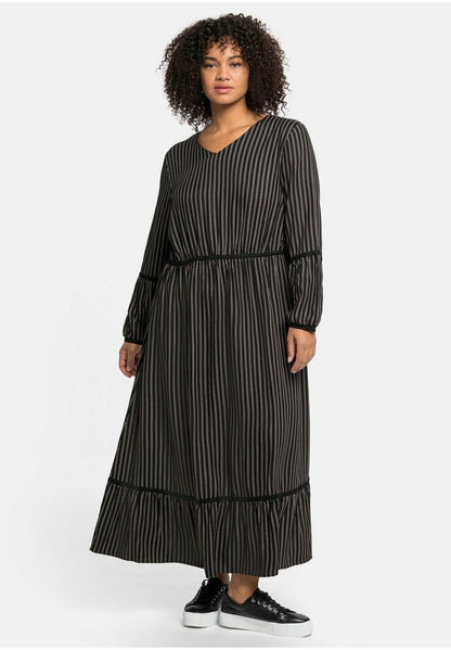 Sheego Maxikleid - Schwarz Bedruckt