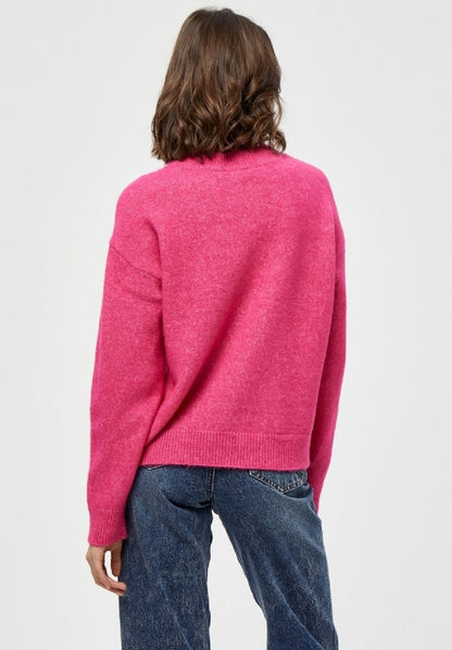DESIRES GEA O-NECK - Strickpullover - Fuchsia Purple