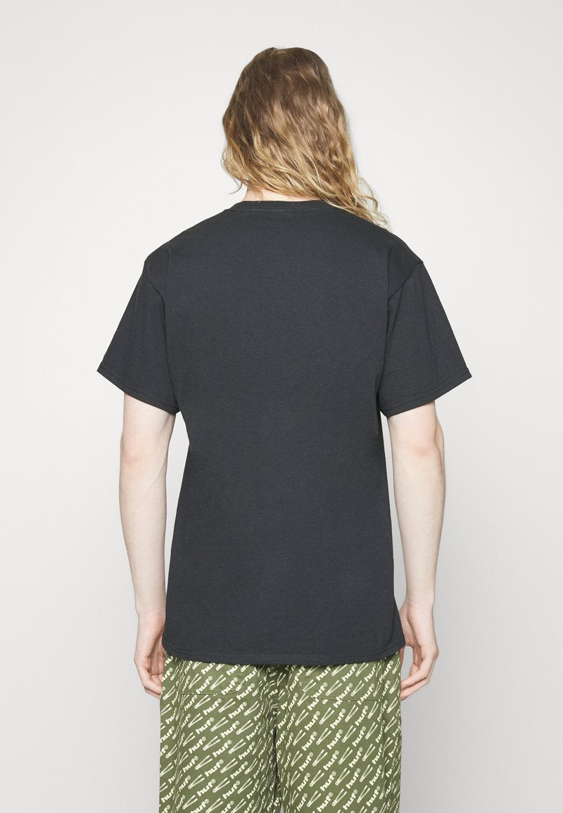 HUF MOODY TEE - T-Shirt Print - Black