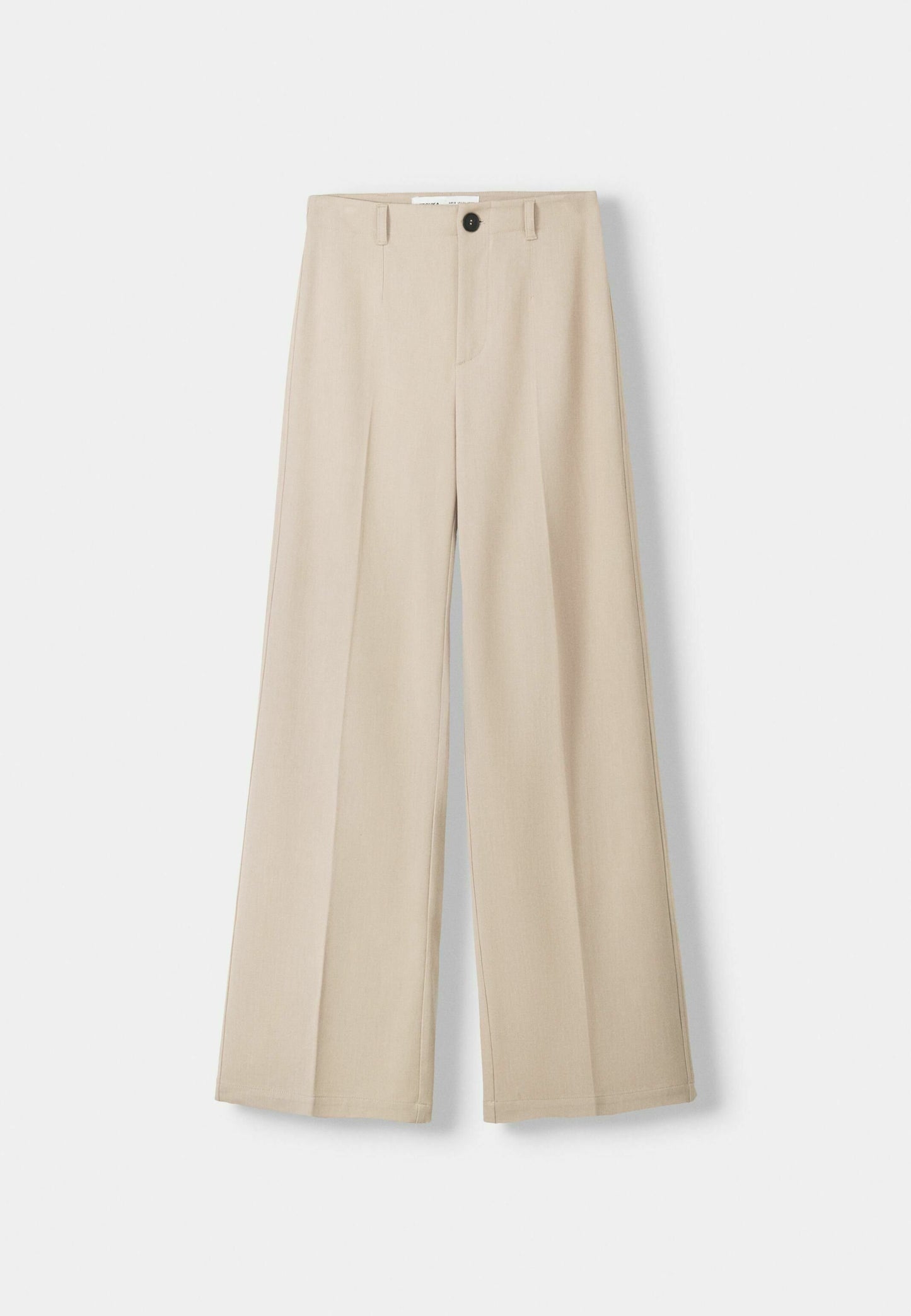 BERSHKA WIDE-LEG TAILORED - Trousers - Black