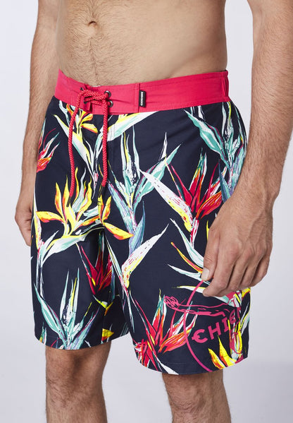 Chiemsee Badeshorts - Dark Blue Yellow