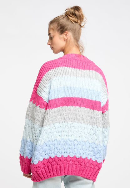 IZIA OFFENER GAYA - Strickjacke - Pink