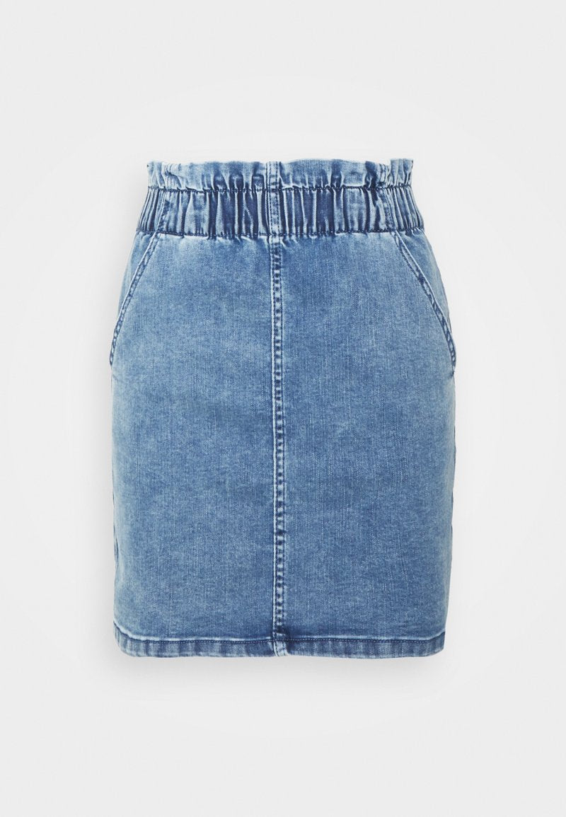  VITINA MAGIC SHORT SKIRT - Minirock - Medium Blue Denim