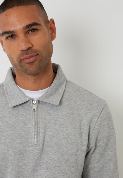 Threadbare HACKERLY - Long Sleeved Top - Grey Marl