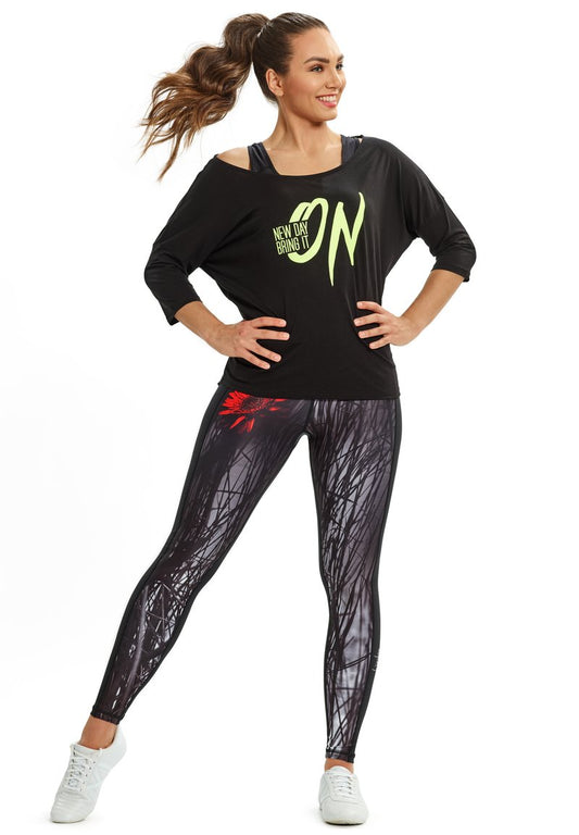  MCS001 ULTRA LIGHT - Langarmshirt - Black/glitter/neon Yellow
