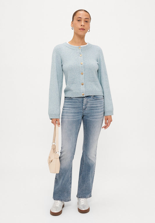 ONLY Petite ONLIBI ELLA BUTTON CARDIGAN - Cardigan - Arona/gold-coloured