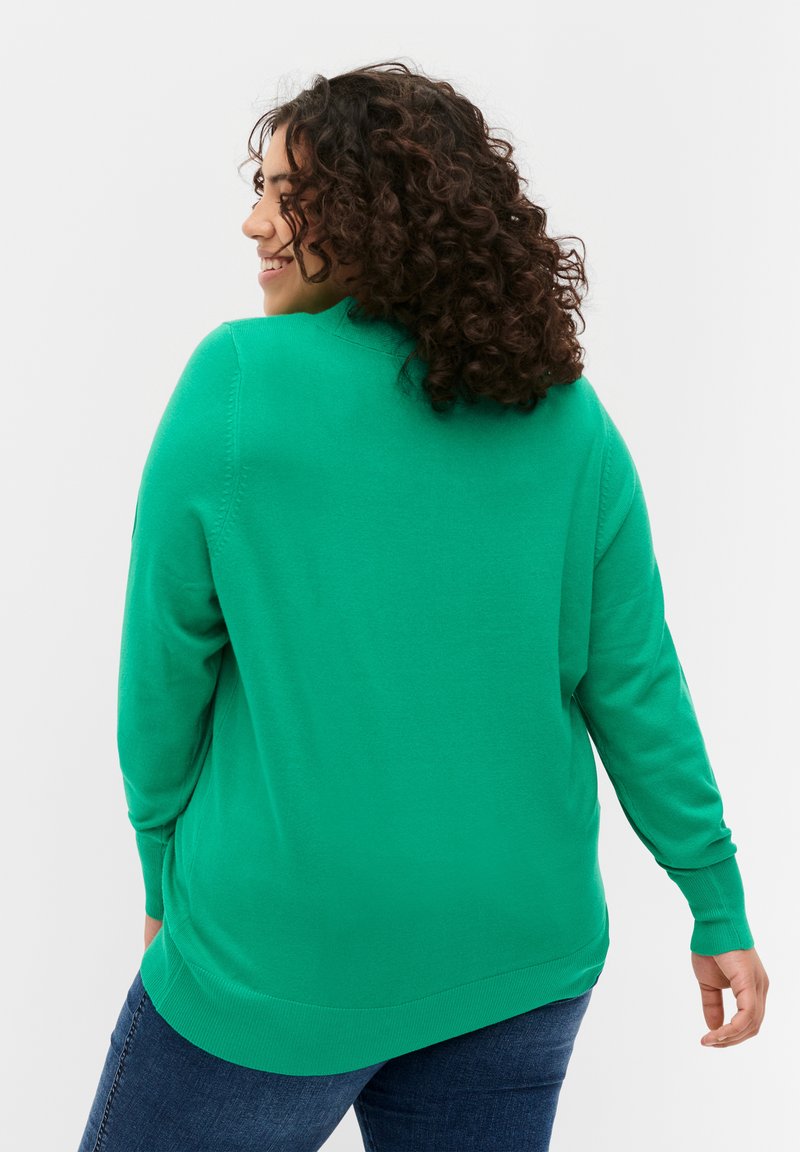 Zizzi WITH V NECKLINE - Strickpullover - Mint