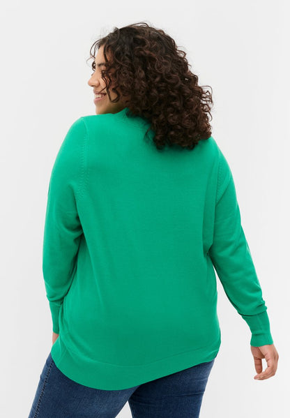 Zizzi WITH V NECKLINE - Strickpullover - Mint