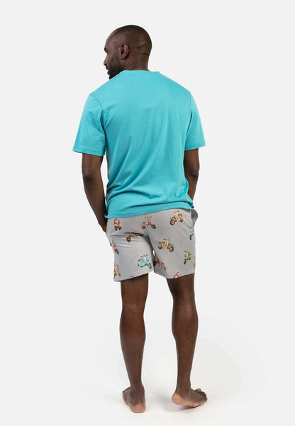 Cyberjammies LUCA VESPA PRINT - Nachtwäsche Hose - Grey Vespa