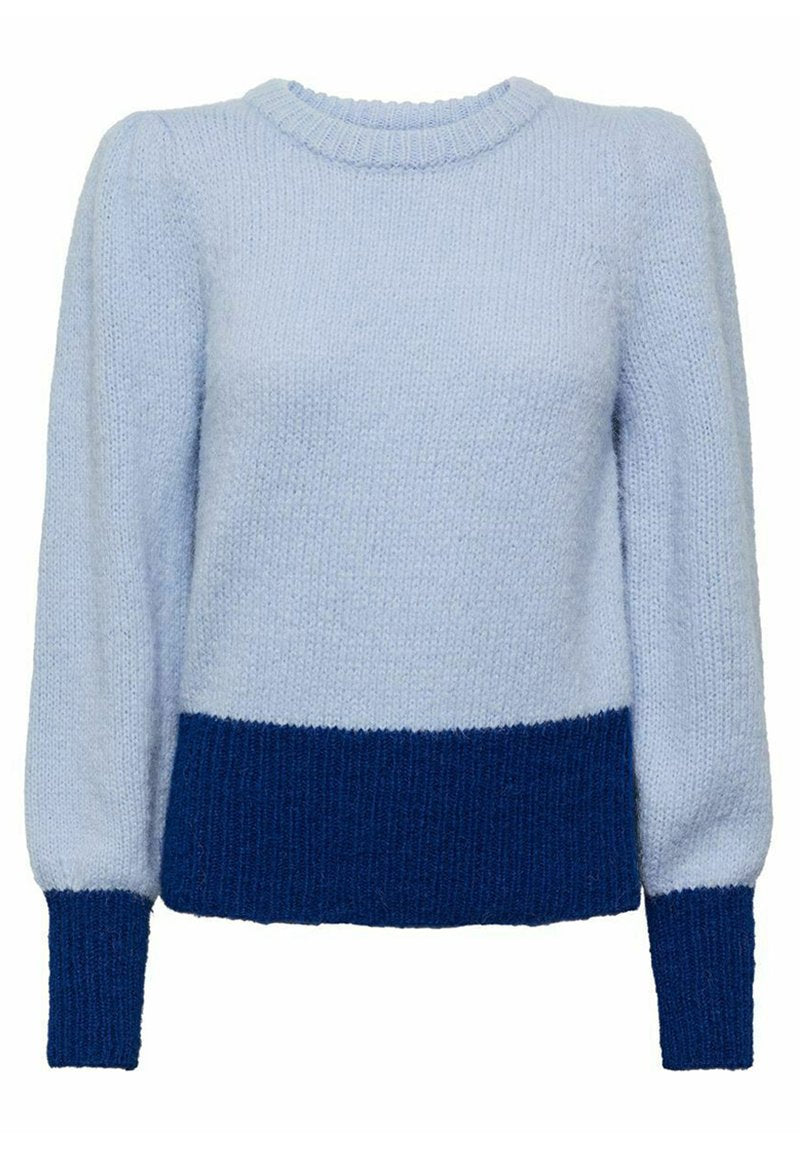 Pieces PCLAYAN LS O-NECK KAC PWP - Strickpullover - Kentucky Blue
