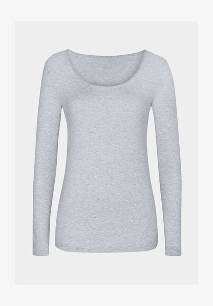 MEY LANGARM SERIE COTTON PURE - Unterhemd/-shirt - Grey Melange