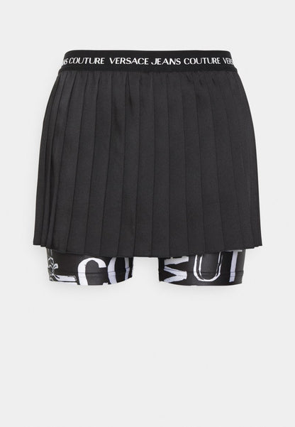 Versace Jeans Couture TELA TECNICA - Faltenrock - Black