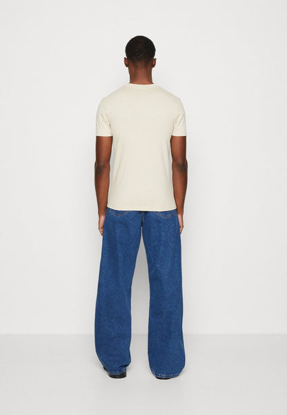 Calvin Klein Jeans TRANSPARENT STRIPE LOGO TEE - T-Shirt Print - Classic Beige