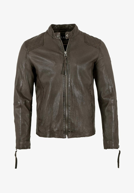  LETO - Lederjacke - Braun