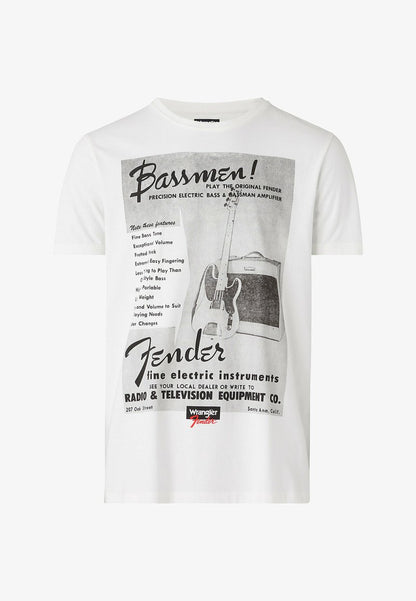 Wrangler BASSMEN - T-Shirt Print - Worn In White